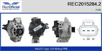 Alternador Ford KA · Ford FIESTA V · Ford FUSION