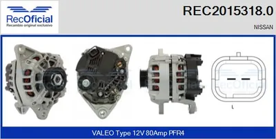 Alternador Nissan MICRA III · Nissan MICRA C+C III · Nissan NOTE