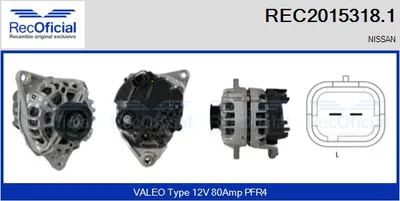 Alternador Nissan MICRA III · Nissan MICRA C+C III · Nissan NOTE