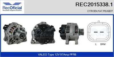 Alternador Fiat DUCATO Van · Fiat DUCATO Bus · Fiat DUCATO Platform/Chassis