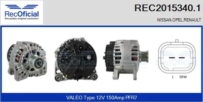 Alternador Renault LAGUNA II · Renault LAGUNA II Grandtour · Renault TRAFIC II Bus