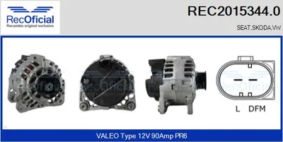 Alternador Skoda FABIA I · Skoda FABIA I Combi · Skoda FABIA I Saloon