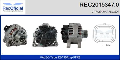 Alternador Citroën BERLINGO / BERLINGO FIRST Box Body/MPV · Citroën BERLINGO / BERLINGO FIRST MPV · Peugeot PARTNER Box Body/MPV