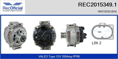 Alternador Mercedes-Benz VIANO · Mercedes-Benz VITO Bus · Mercedes-Benz VITO / MIXTO Van