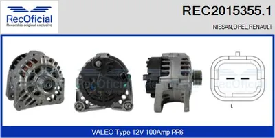 Alternador Renault LAGUNA II · Renault LAGUNA II Grandtour · Renault TRAFIC II Bus