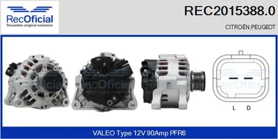 Alternador Citroën NEMO Box Body/MPV · Peugeot BIPPER · Citroën NEMO MPV