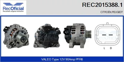 Alternador Citroën NEMO Box Body/MPV · Peugeot BIPPER · Citroën NEMO MPV