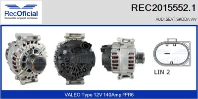 Alternador Audi A3 · Audi A3 Sportback · Vw GOLF VII