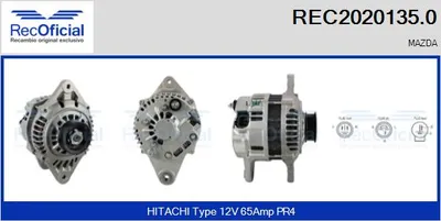Alternador Mazda 121 I · Mazda 121 II