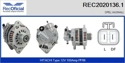 Alternador Opel MERIVA A MPV · Opel ASTRA H · Opel ASTRA H Estate