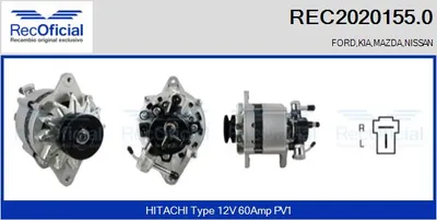 Alternador Mazda E Bus · Ford ECONOVAN · Nissan BLUEBIRD