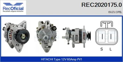 Alternador Opel CAMPO · Isuzu D-MAX I