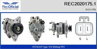 Alternador Opel CAMPO · Isuzu D-MAX I