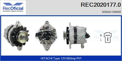 Alternador Nissan 280ZX,ZXT · Nissan VANETTE Bus · Nissan URVAN Van