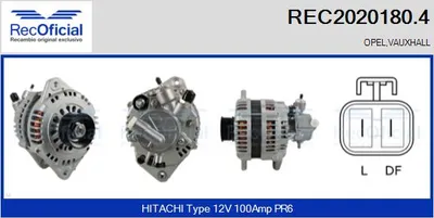 Alternador Opel MERIVA A MPV · Opel ASTRA H · Opel ASTRA H Estate