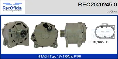 Alternador Vw PHAETON · Audi A8 D3 · Audi Q7
