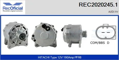 Alternador Vw PHAETON · Audi A8 D3 · Audi Q7