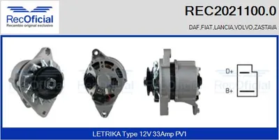 Alternador Fiat X 1/9 · Fiat 127 · Fiat 128 Coupe