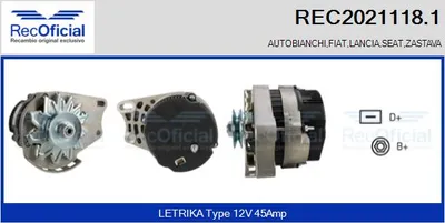 Alternador Fiat 127 · Zastava YUGO · Seat 133