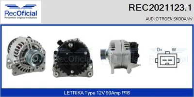 Alternador Skoda FELICIA I · Skoda FELICIA I Estate · Audi A3