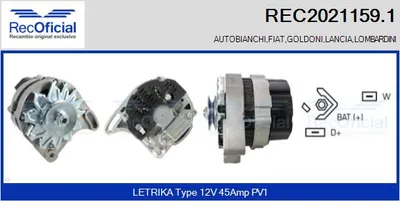 Alternador Fiat PANDA · Fiat TIPO · Fiat UNO
