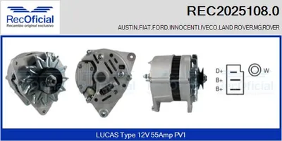 Alternador Ford GRANADA · Fiat 131 · Fiat 131 Familiare/Panorama