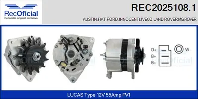 Alternador Ford GRANADA · Fiat 131 · Fiat 131 Familiare/Panorama