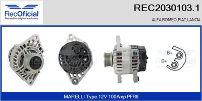 Alternador Alfa Romeo 145 · Alfa Romeo 146 · Fiat BRAVA