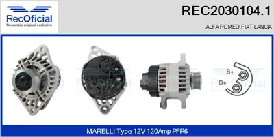 Alternador Lancia KAPPA · Lancia DELTA II · Alfa Romeo 145