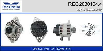 Alternador Lancia KAPPA · Lancia DELTA II · Alfa Romeo 145