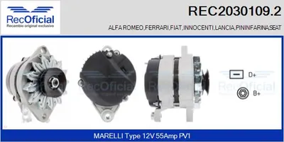 Alternador Fiat REGATA · Fiat REGATA Weekend · Fiat RITMO