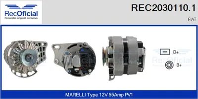 Alternador Fiat CINQUECENTO · Fiat PANDA · Fiat SEICENTO / 600