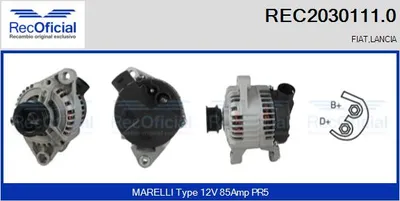 Alternador Lancia DEDRA · Lancia DELTA II · Fiat BRAVA