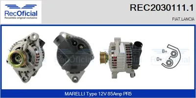 Alternador Lancia DEDRA · Lancia DELTA II · Fiat BRAVA