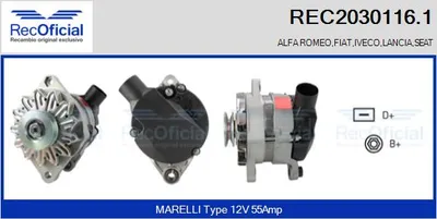 Alternador Fiat REGATA · Fiat REGATA Weekend · Fiat RITMO