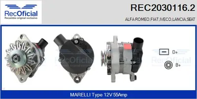 Alternador Fiat REGATA · Fiat REGATA Weekend · Fiat RITMO