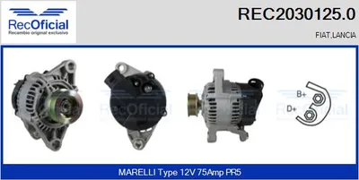 Alternador Lancia DEDRA · Lancia DELTA II · Fiat BRAVA