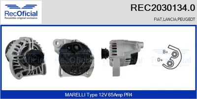 Alternador Fiat PUNTO · Fiat PUNTO Convertible · Peugeot EXPERT Platform/Chassis