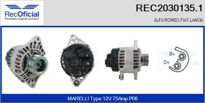 Alternador Alfa Romeo 145 · Fiat PUNTO · Fiat PUNTO Convertible
