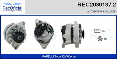 Alternador Fiat RITMO · Lancia DELTA I · Fiat TEMPRA