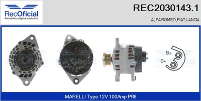 Alternador Lancia KAPPA · Alfa Romeo 145 · Alfa Romeo 155