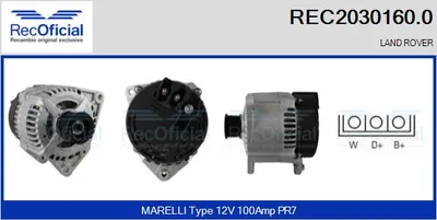 Alternador Land Rover RANGE ROVER II · Land Rover RANGE ROVER I · Land Rover DISCOVERY I