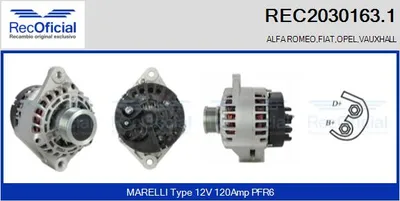 Alternador Fiat STILO · Opel VECTRA C · Opel VECTRA C GTS