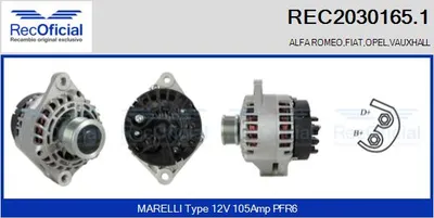 Alternador Fiat STILO · Opel VECTRA C · Opel VECTRA C GTS