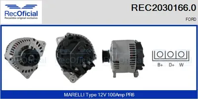 Alternador Ford TRANSIT Bus · Ford TRANSIT Van · Ford TRANSIT Platform/Chassis