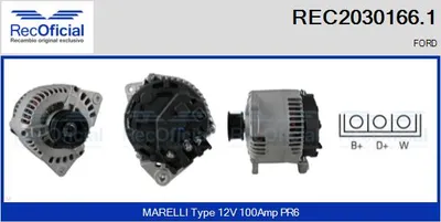 Alternador Ford TRANSIT Bus · Ford TRANSIT Van · Ford TRANSIT Platform/Chassis