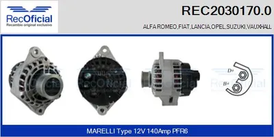 Alternador Alfa Romeo 156 · Alfa Romeo 147 · Fiat STILO