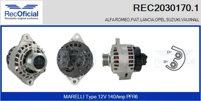 Alternador Alfa Romeo 156 · Alfa Romeo 147 · Fiat STILO