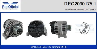 Alternador Fiat GRANDE PUNTO · Fiat BRAVO II · Lancia DELTA III