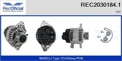 Alternador Fiat PALIO Weekend · Fiat STRADA Pickup · Fiat DOBLO Box Body/MPV